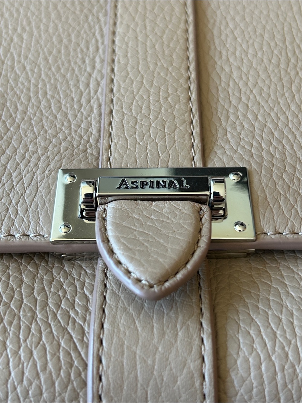 Aspinal of London Lottie Bag in Soft Taupe Pebble - Picture 3 of 11